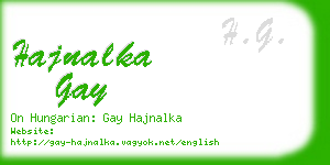 hajnalka gay business card